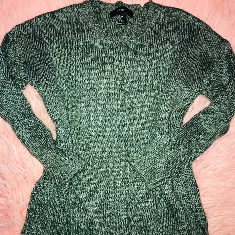 forever 21 green sweater